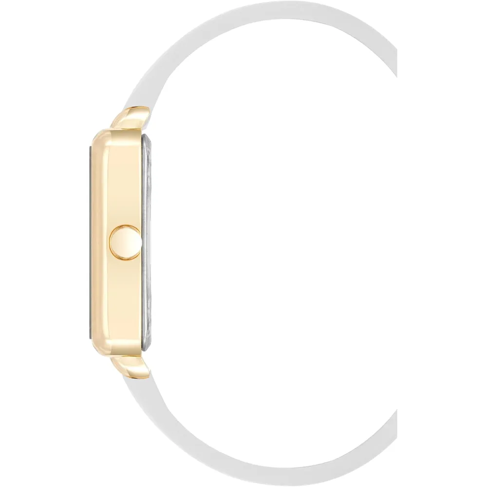 Nine West NW/2670GPWT reloj para dama con correa elegante | 31 mm - Blanco/Dorado