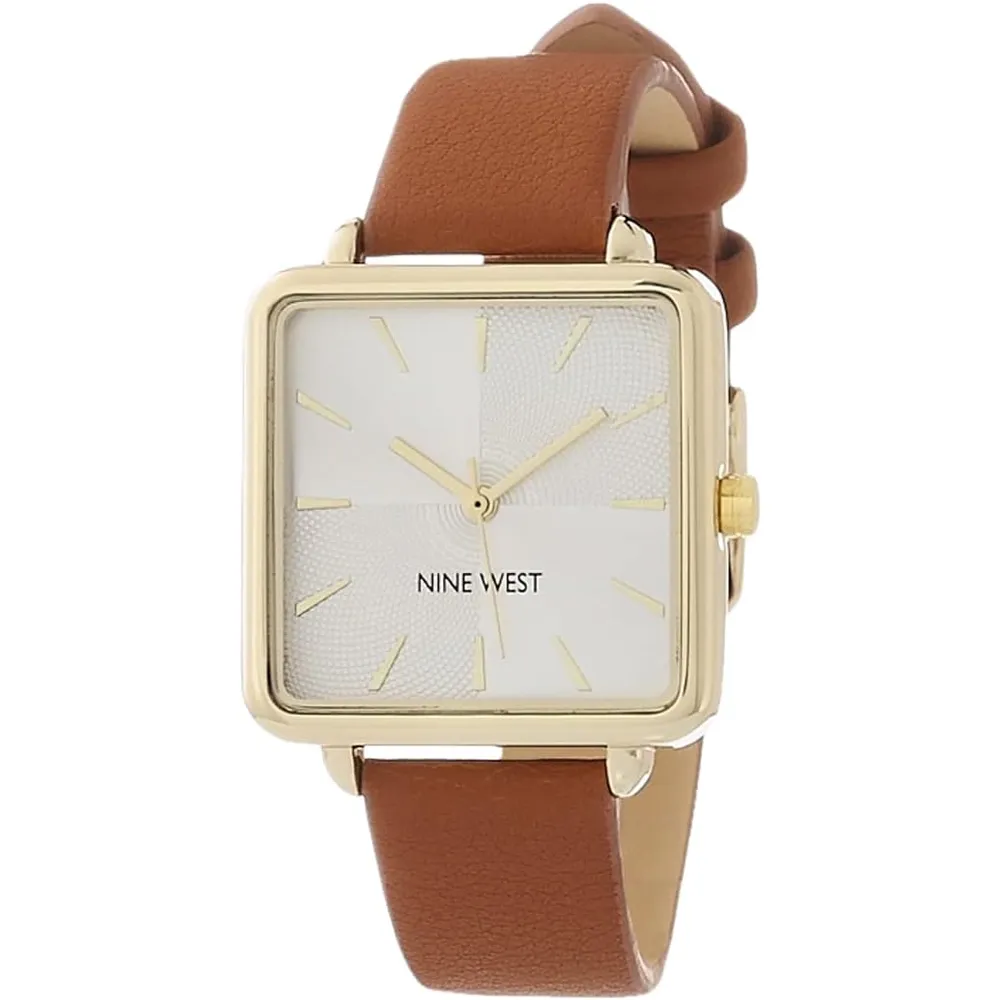 Nine West NW/2670GPWT reloj para dama con correa elegante | 31 mm - Marrón/Oro