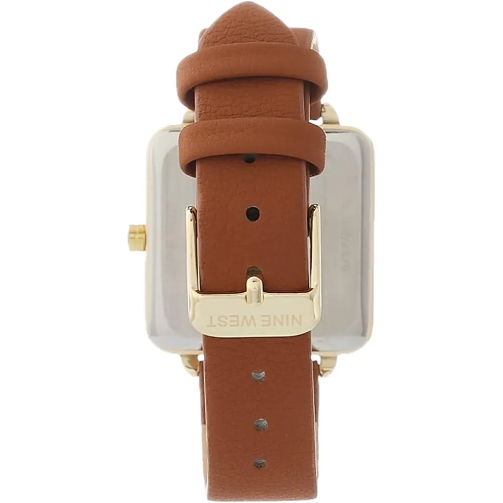 Nine West NW/2670GPWT reloj para dama con correa elegante | 31 mm - Marrón/Oro