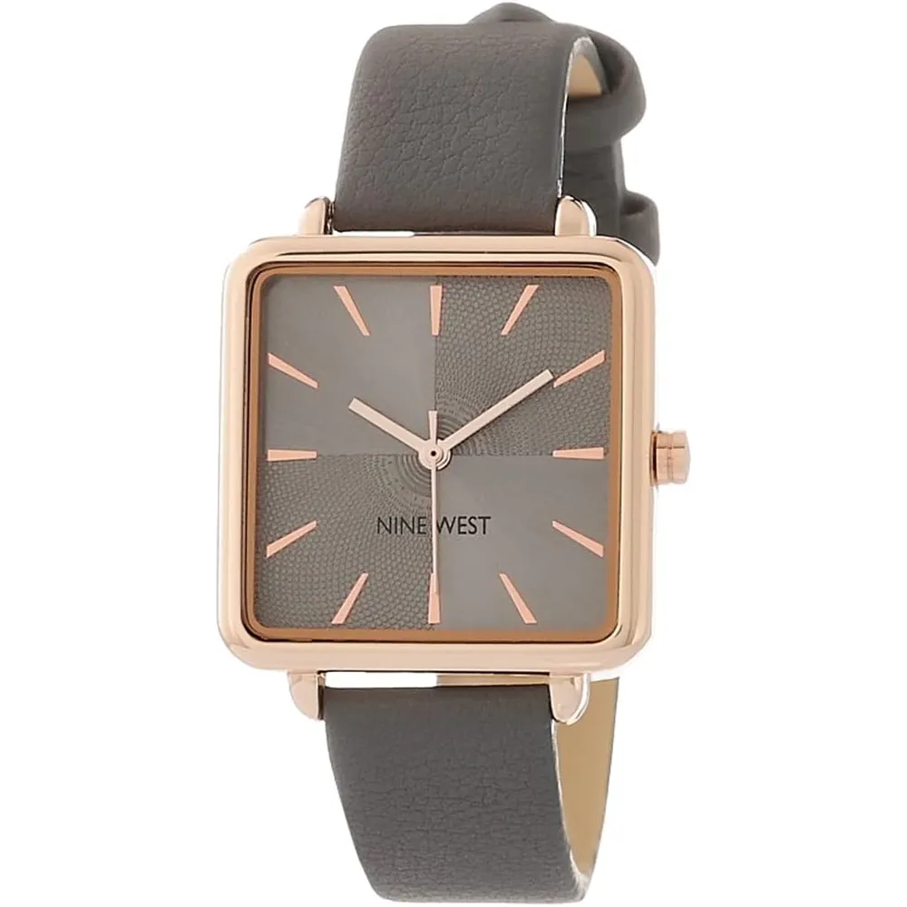 Nine West NW/2670GPWT reloj para dama con correa elegante | 31 mm - Gris/Oro rosa