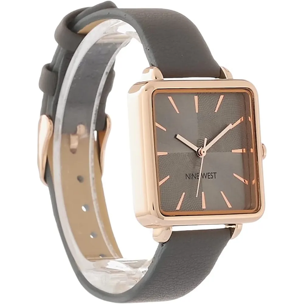 Nine West NW/2670GPWT reloj para dama con correa elegante | 31 mm - Gris/Oro rosa