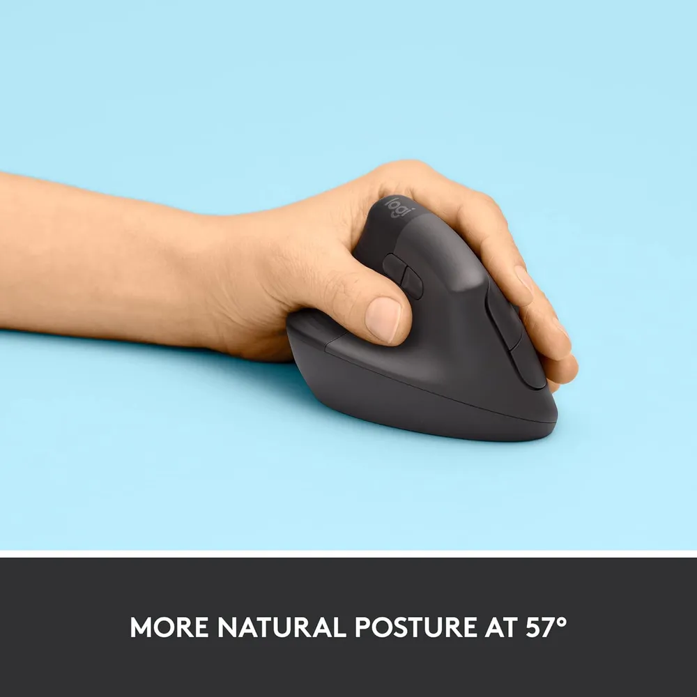 MOUSE INALÁMBRICO PARA ZURDOS LIFT LOGITECH | GRAFITO