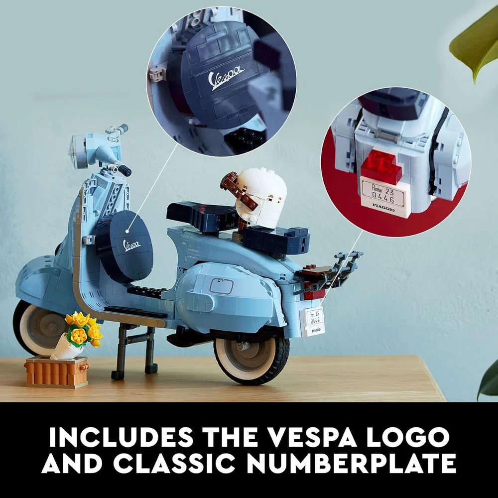 Lego Icons Vespa 125 scooter italiana vintage kit de construcción para adultos