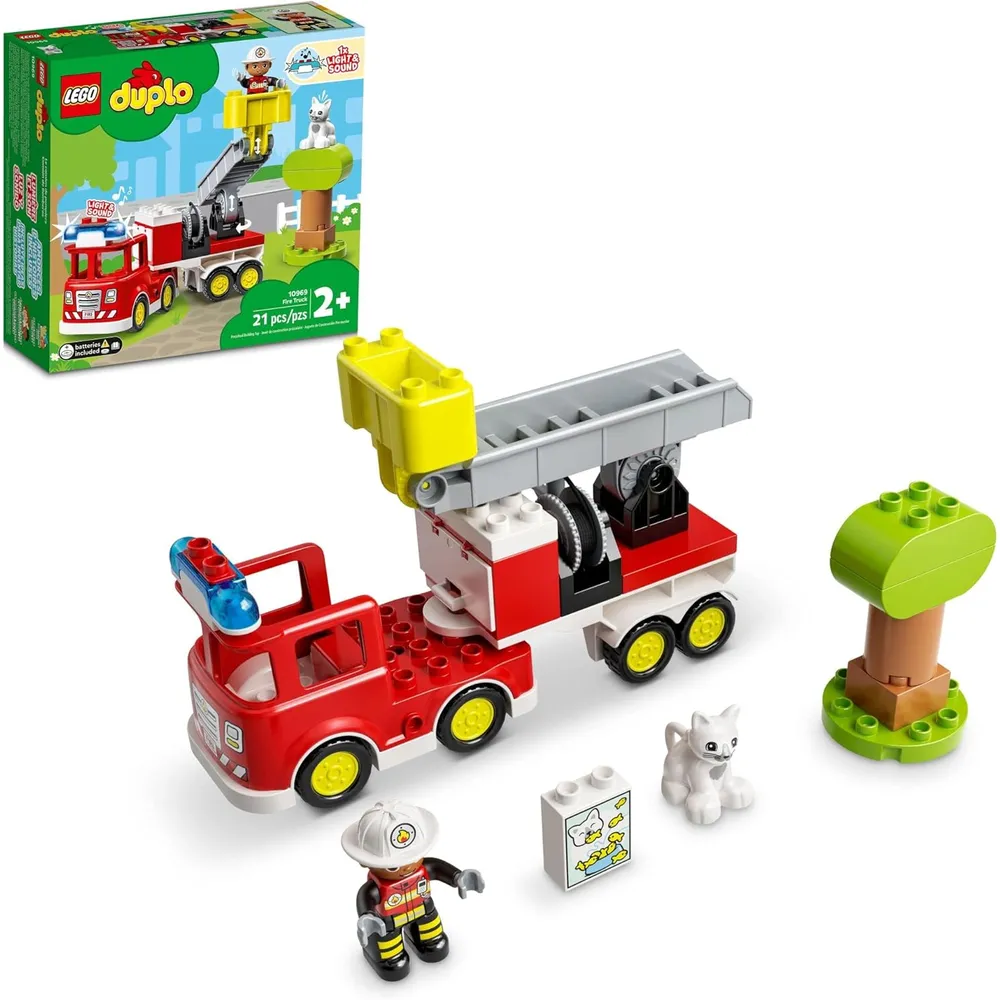 Lego Duplo Town camión de bomberos juguete de construcción para niños pequeños