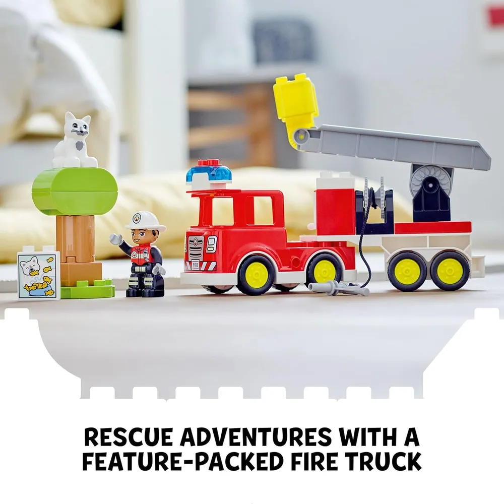 Lego Duplo Town camión de bomberos juguete de construcción para niños pequeños