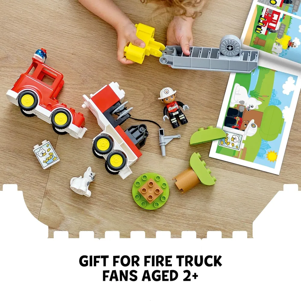 Lego Duplo Town camión de bomberos juguete de construcción para niños pequeños