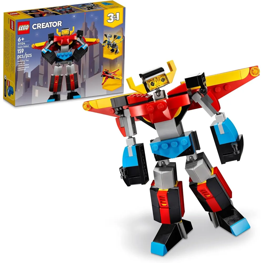 Lego Creator 3 en 1 super robots se transforma en dragón o avión de juguete