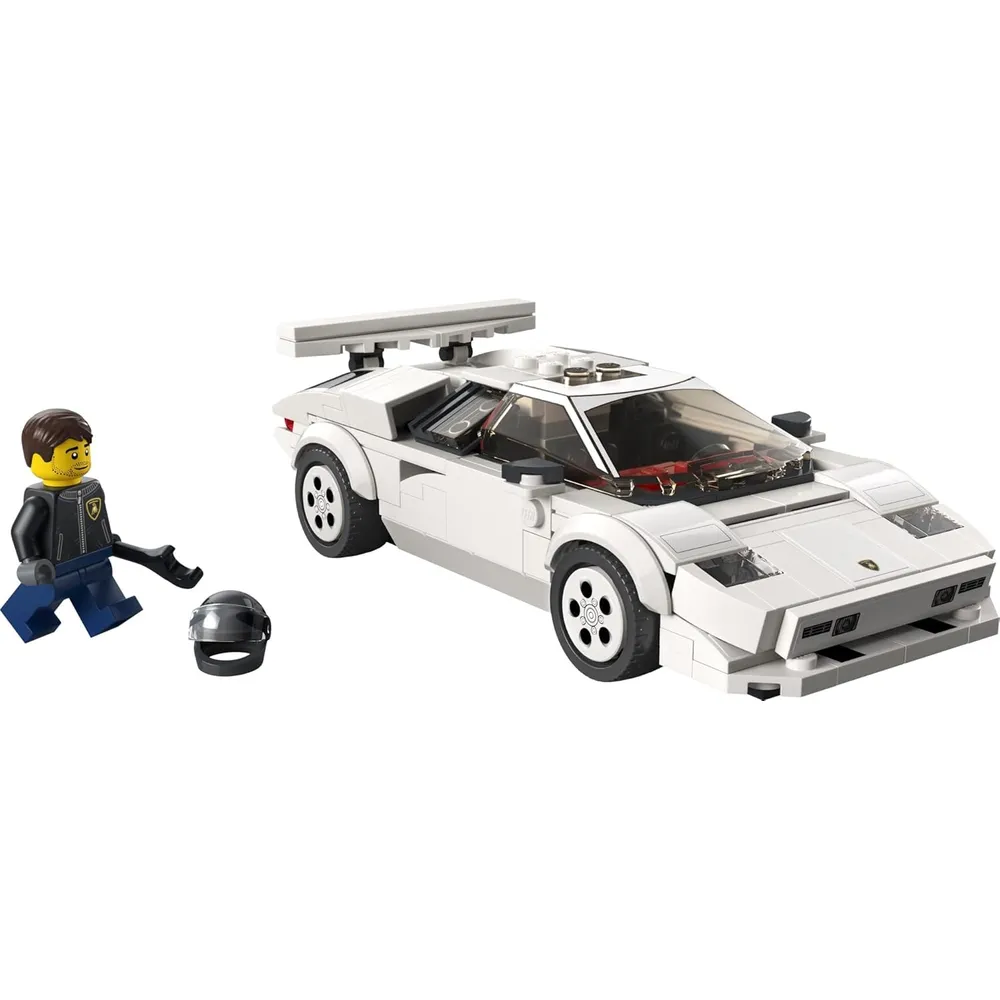 Lego Speed Champions Lamborghini Countach coche de carreras con minifigura