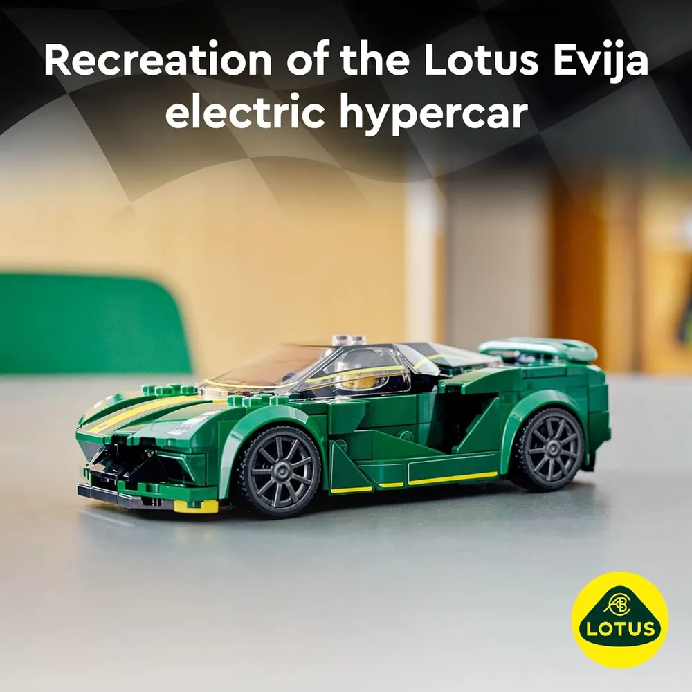 Lego Speed Champions Lotus Evija coche de carreras con minifigura coleccionable