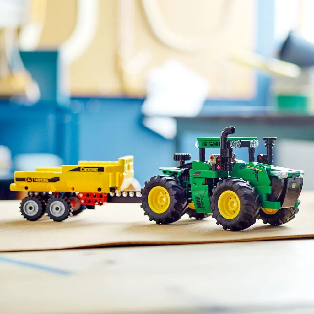 Lego Technic John Deere 9620R tractor 4x4 modelo coleccionable con remolque