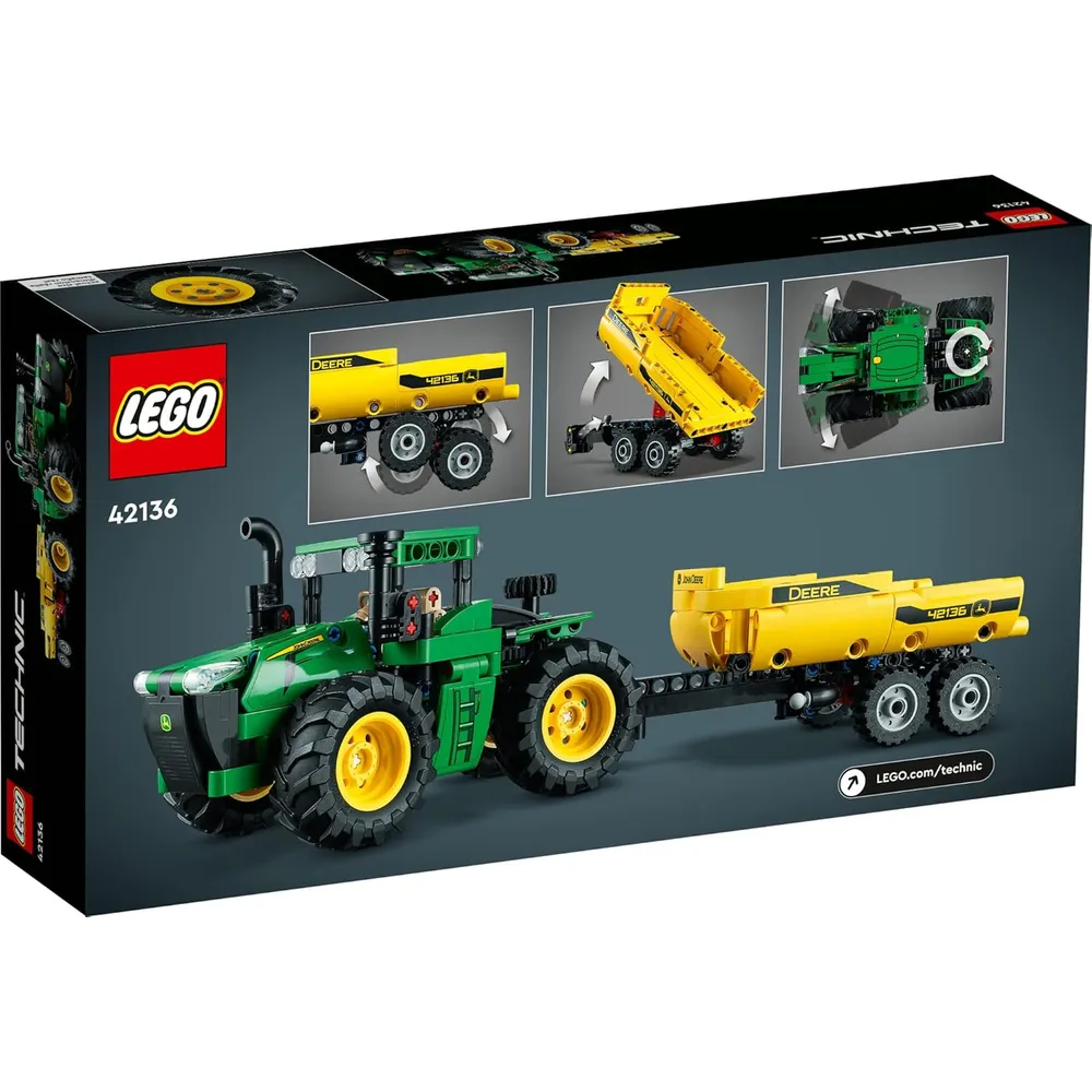 Lego Technic John Deere 9620R tractor 4x4 modelo coleccionable con remolque