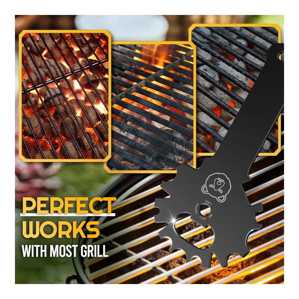 Grilling Gifts for  Men Bbq Grill Scraper - Christmas Stocking Stuffers for  Men Women Grill Accessories Cleaner Scraper Cool Stuff Gadgets for  Teens Adults Husband Dad Birthday Gifts Kitchen Gadgets