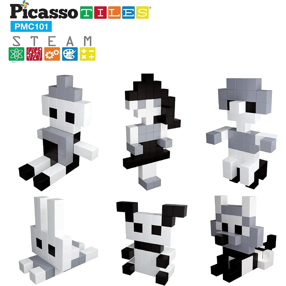 CUBOS MAGNÉTICOS PICASSOTILES PMC101 | BLANCO / NEGRO