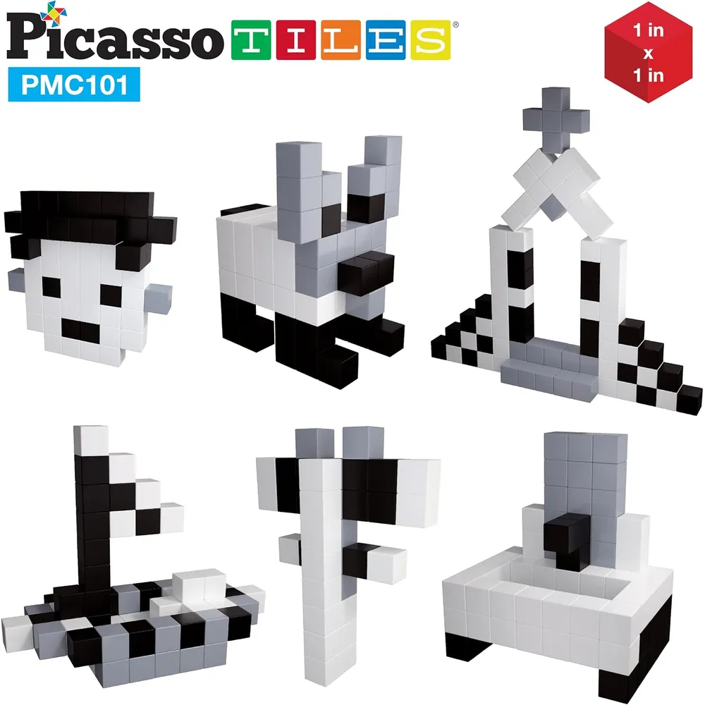 CUBOS MAGNÉTICOS PICASSOTILES PMC101 | BLANCO / NEGRO