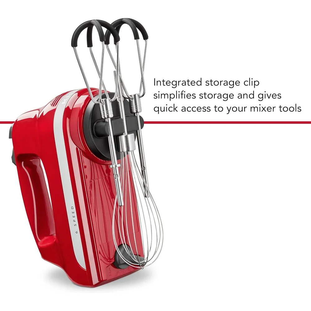 KITCHENAID, BATIDORA CON 6 VELOCIDADES CON BATIDORES DE BORDE FLEXIBLE | ROJO
