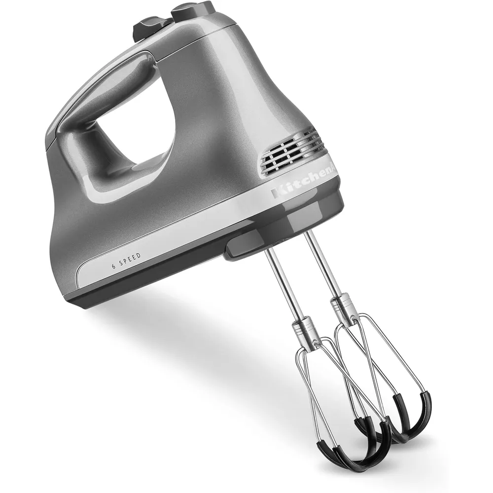 KITCHENAID, BATIDORA CON 6 VELOCIDADES CON BATIDORES DE BORDE FLEXIBLE | GRIS