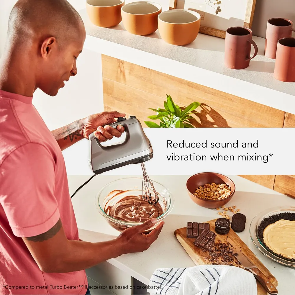 KITCHENAID, BATIDORA CON 6 VELOCIDADES CON BATIDORES DE BORDE FLEXIBLE | GRIS