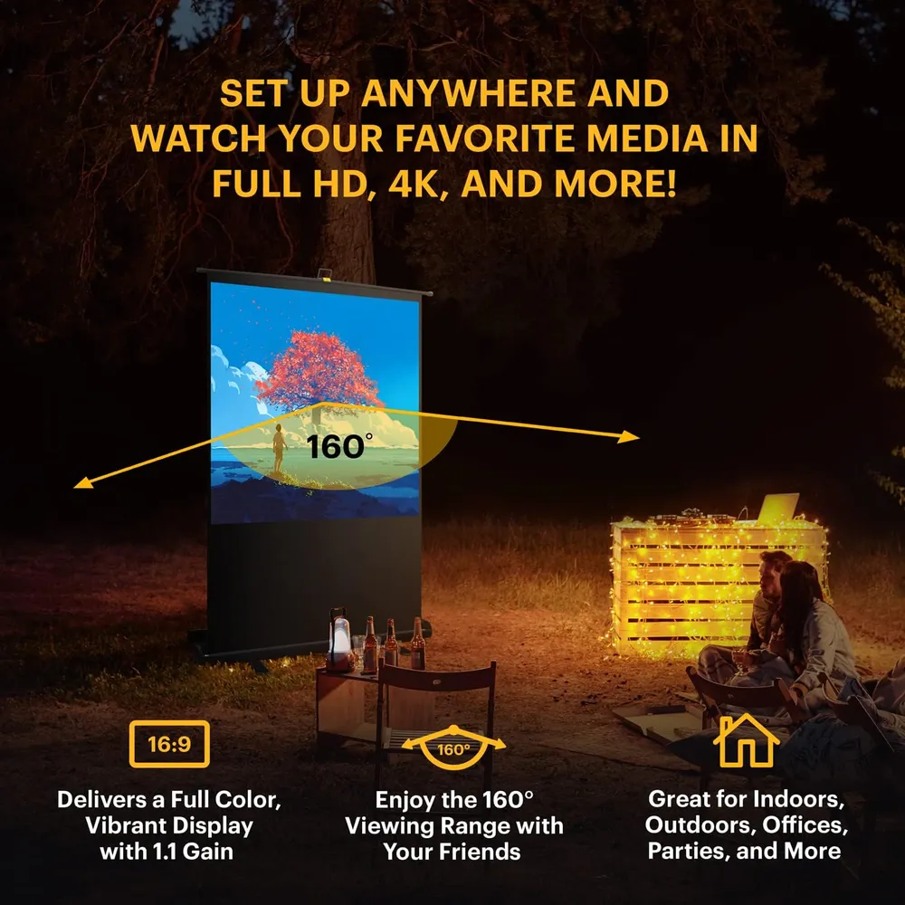 Kodak pantalla de proyector portátil 4K / 8K