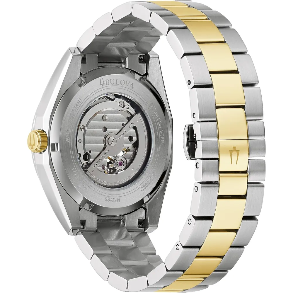b09k5mjbwf_2_webp.webp Bulova reloj clásico topógrafo hombre automático 3 agujas segundero apertura | Oro/Plata