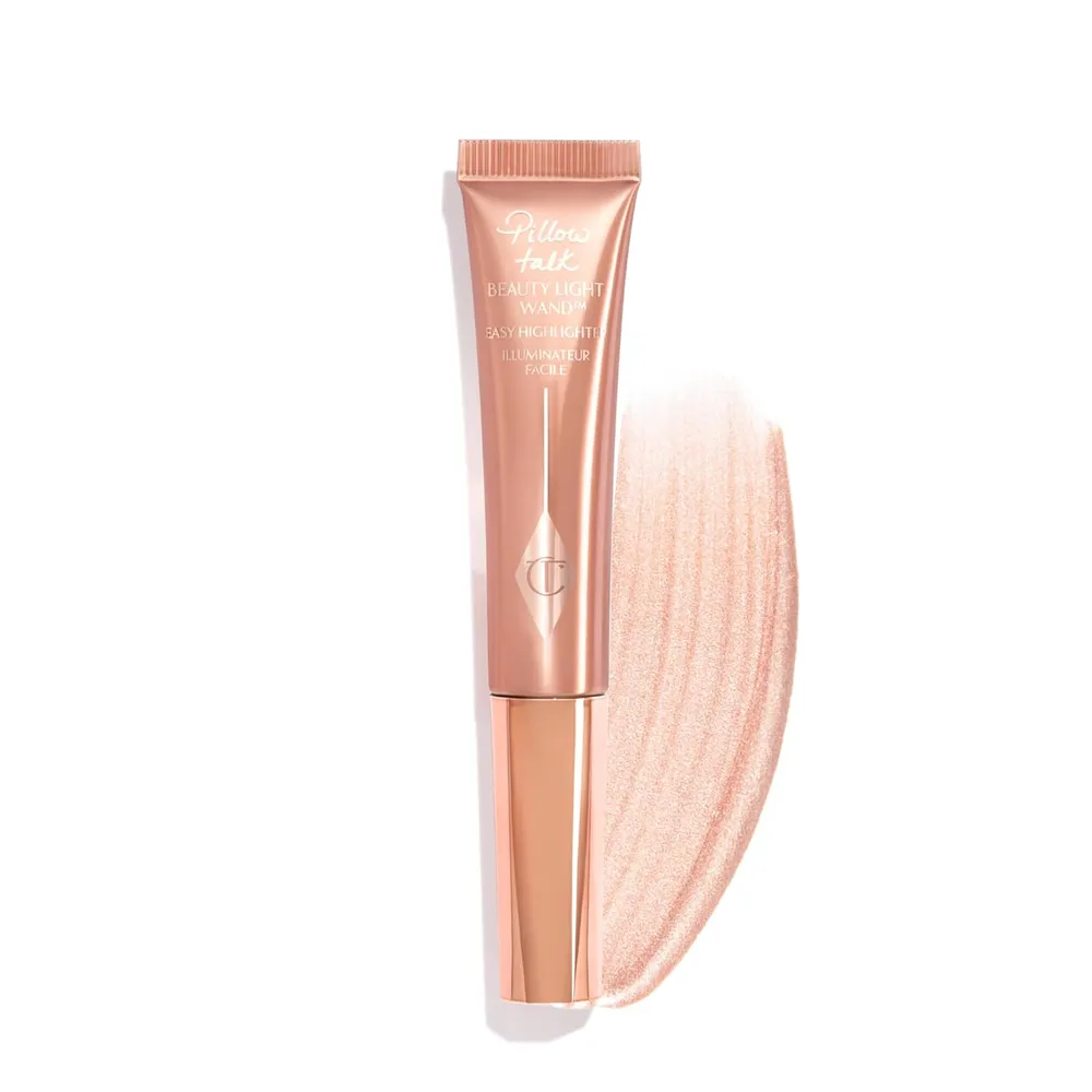 Charlotte Tilbury Light Wand Iluminador líquido | Pillow Talk Light/Medium - oro rosa suave