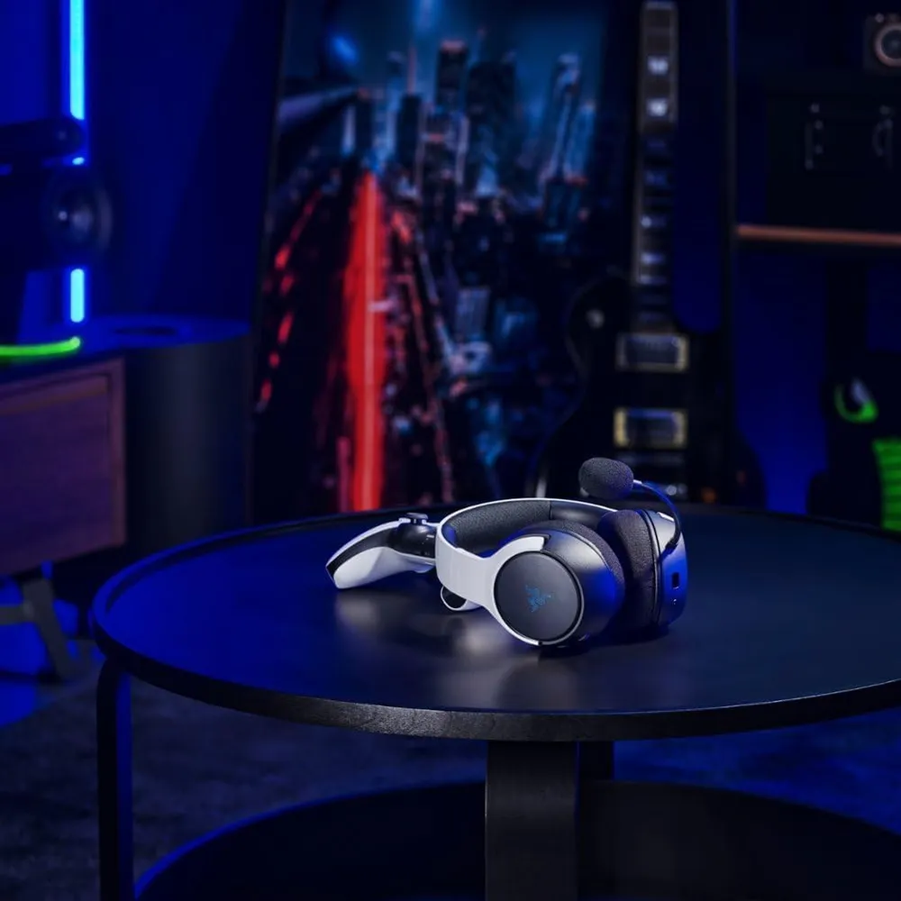 AUDÍFONOS INALÁMBRICOS KAIRA PLAYSTATION RAZER | BLANCO / NEGRO