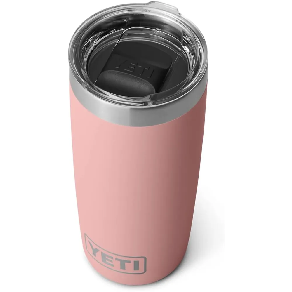 YETI Rambler Vaso de 10 oz de acero inoxidable y tapa MagSlider color rosa claro
