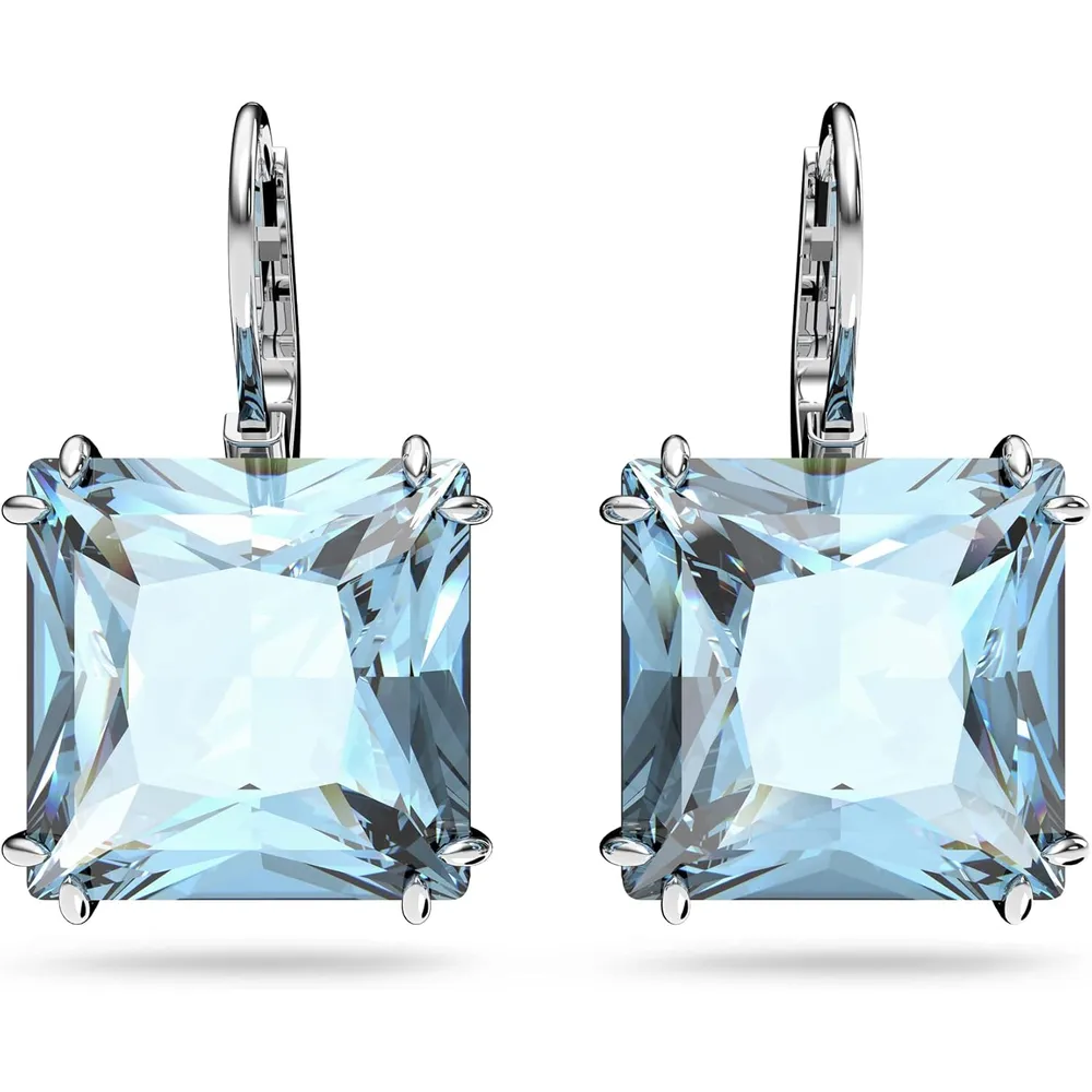 SWAROVSKI ARETES STUD CUADRADO MILLENIA ACABADO RODIO PARA MUJER | MILLENIA AZUL