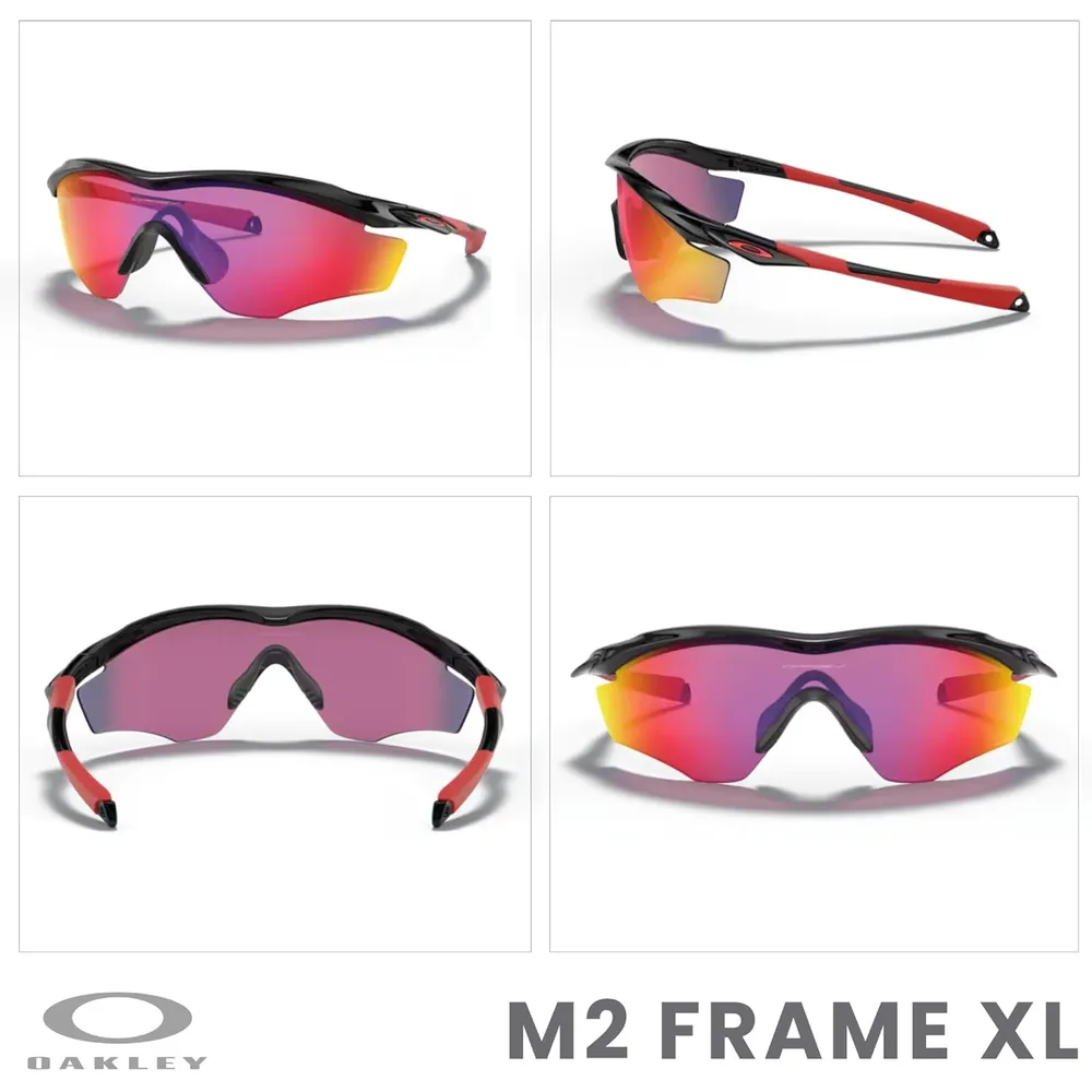 Oakley M2 Frame XL OO9343 Shield Gafas de sol para hombre | Polished Black / Prizm Road