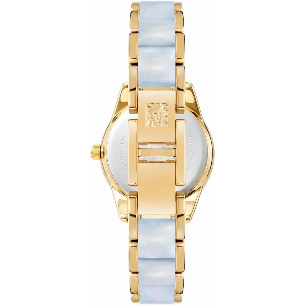 Anne klein AK/3212LPRG reloj de pulsera de resina | 30 mm - Celeste/dorado