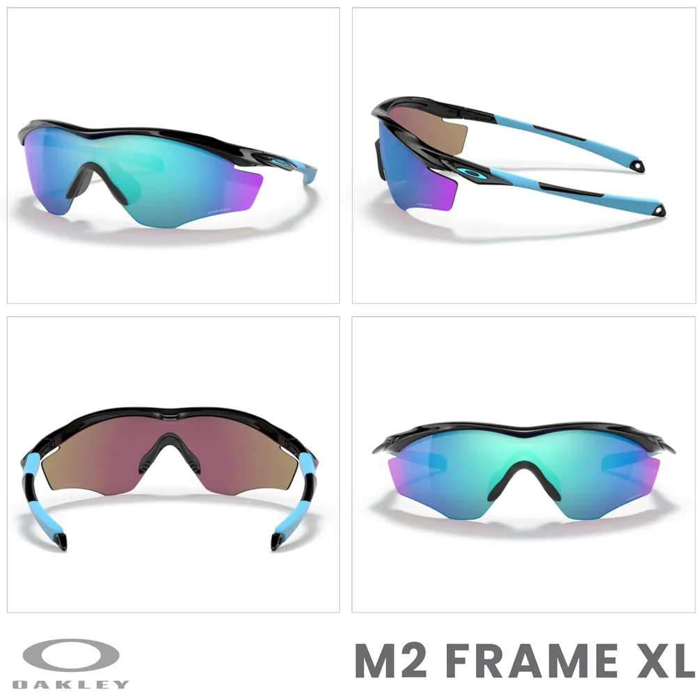 Oakley M2 Frame XL OO9343 Shield Gafas de sol para hombre | Polished Black / Prizm Sapphire