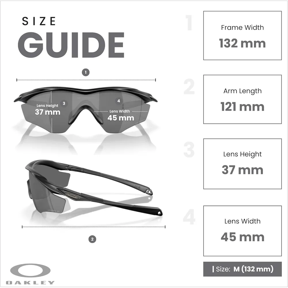 Oakley M2 Frame XL OO9343 Shield Gafas de sol para hombre | Matte Black / Prizm Black