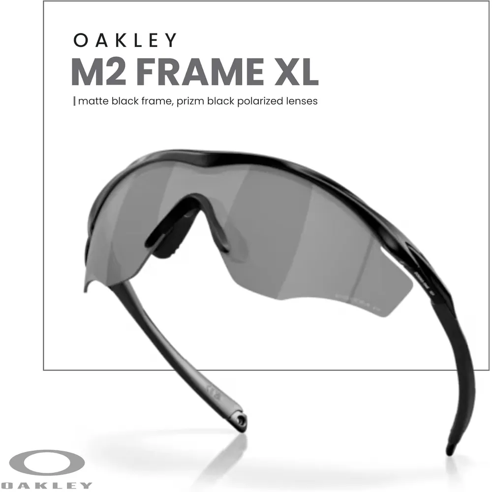 Oakley M2 Frame XL OO9343 Shield Gafas de sol para hombre | Matte Black / Prizm Black
