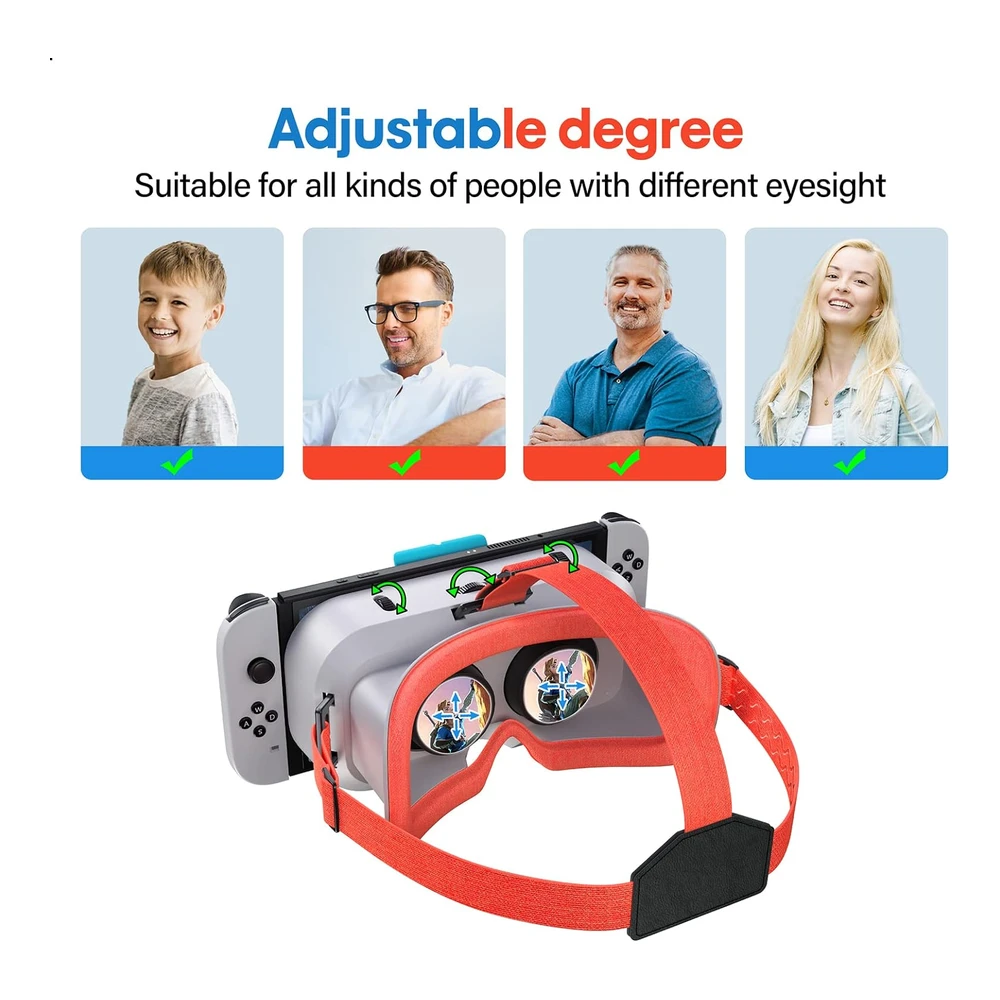 VR HEADSET DEVASO PARA NINTENDO SWITCH & SWITCH OLED | LENTES 3D REALIDAD VIRTUAL