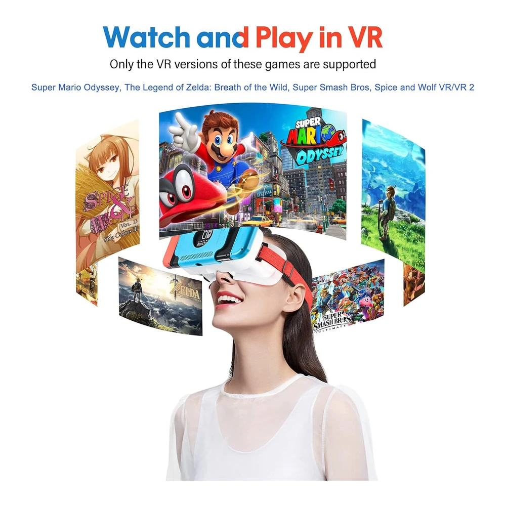 VR HEADSET DEVASO PARA NINTENDO SWITCH & SWITCH OLED | LENTES 3D REALIDAD VIRTUAL
