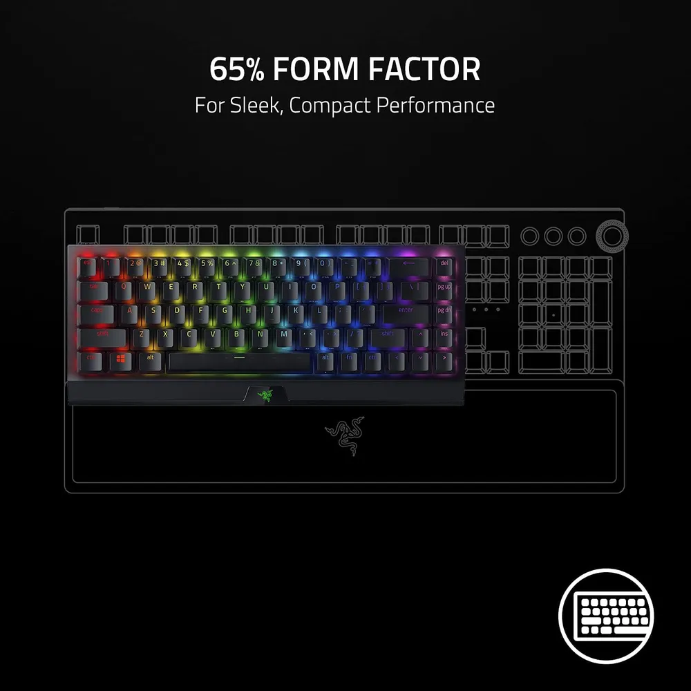 TECLADO INALÁMBRICO BLACKWIDOW V3 MINI HYPERSPEED RAZER | GREEN SWITCHES