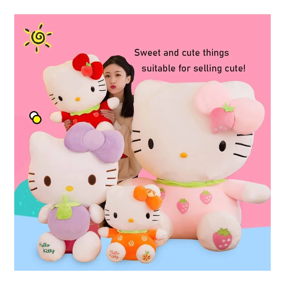 Hello Kitty - Juguetes de Peluche Lindos y Suaves - Regalos de Cumpleaños para Niñas (Rosa C - 11.8 In)
