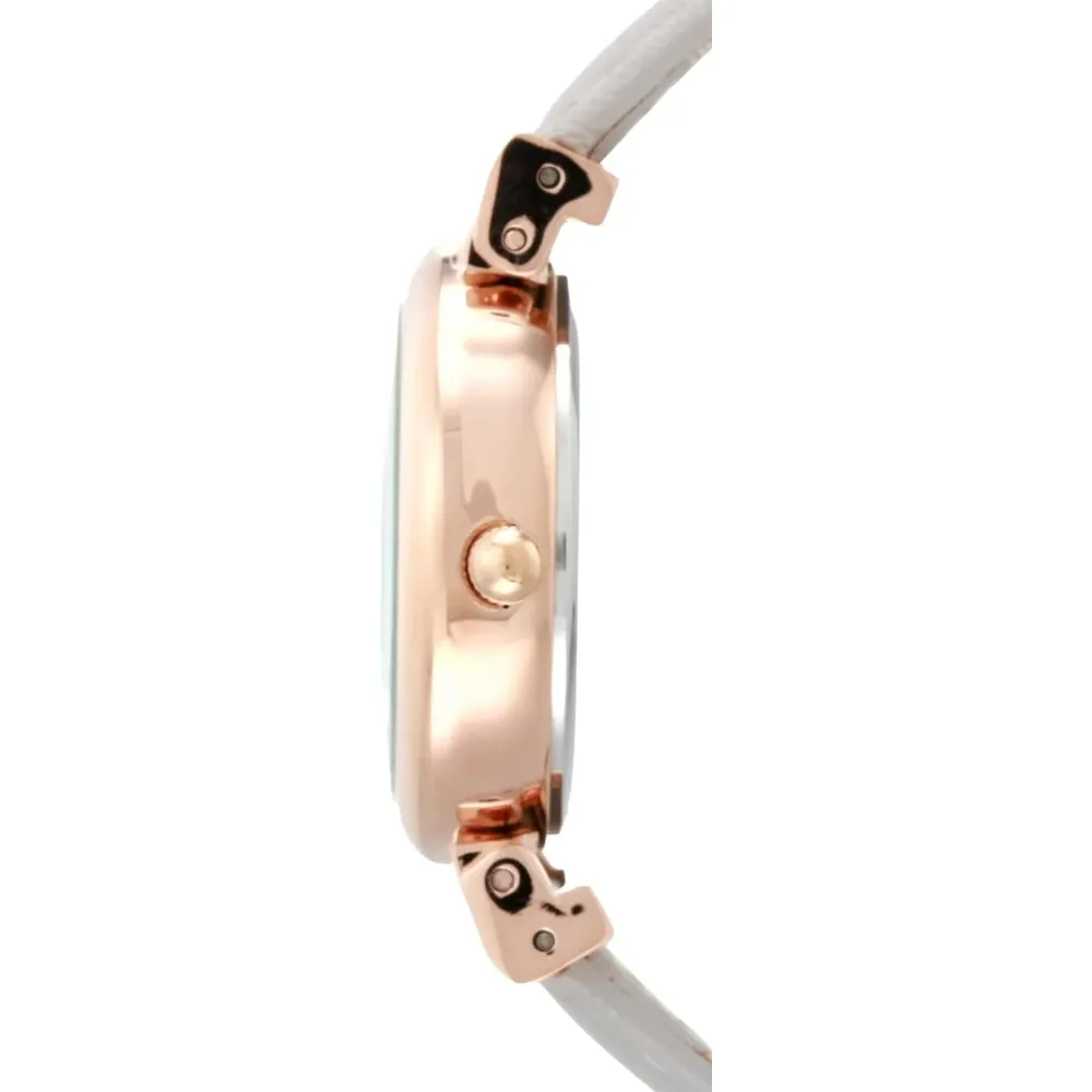 Anne Klein AK/2246CRHY reloj para mujer | 28 mm - Gris pardo/oro rosa.