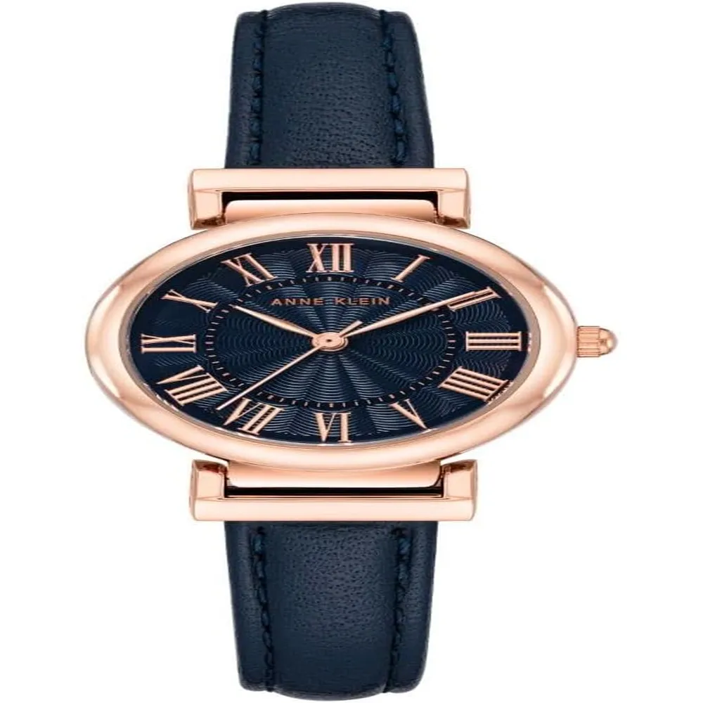 Anne Klein AK/2246CRHY reloj para mujer | 28 mm - Azul marino/Ororosa
