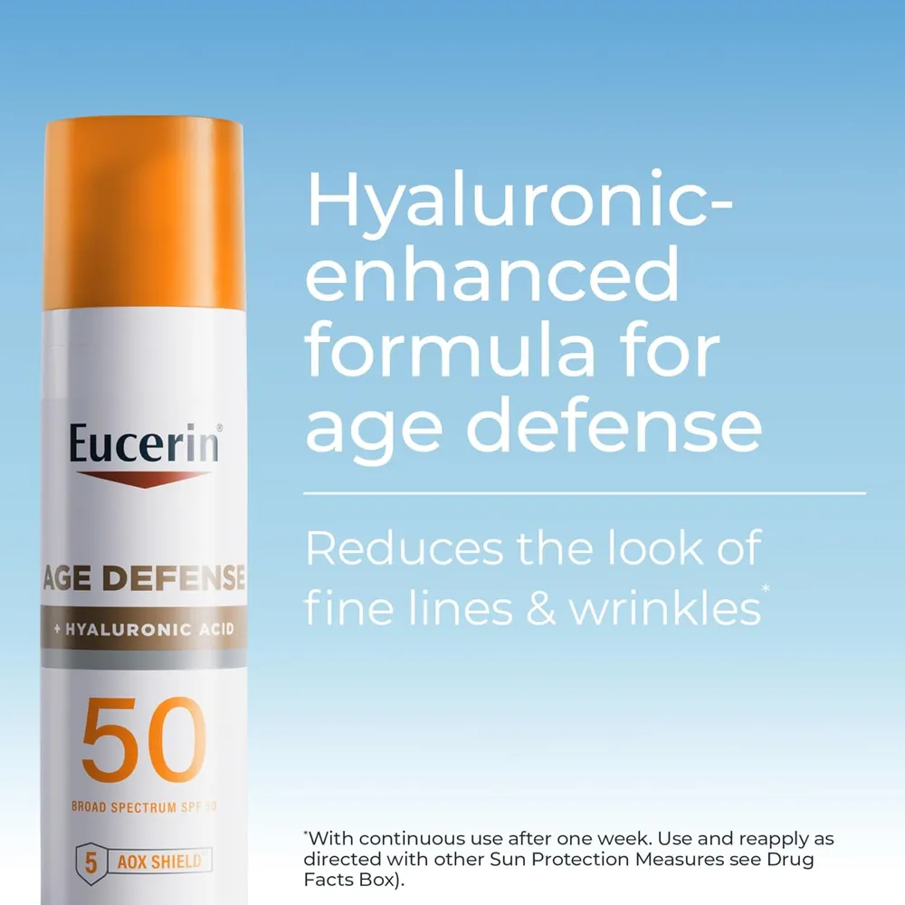 EUCERIN SUN AGE DEFENSE SPF 50 LOCIÓN SOLAR FACIAL ANTIEDAD 2.5 OZ / 75 ML