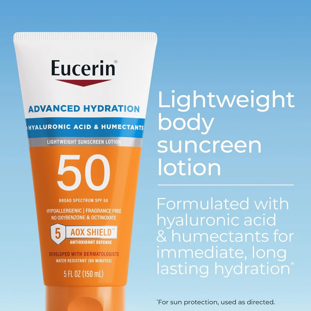 EUCERIN SUN ADVANCED HYDRATION SPF 50 LOCIÓN PROTECTORA SOLAR 5 OZ / 150 ML