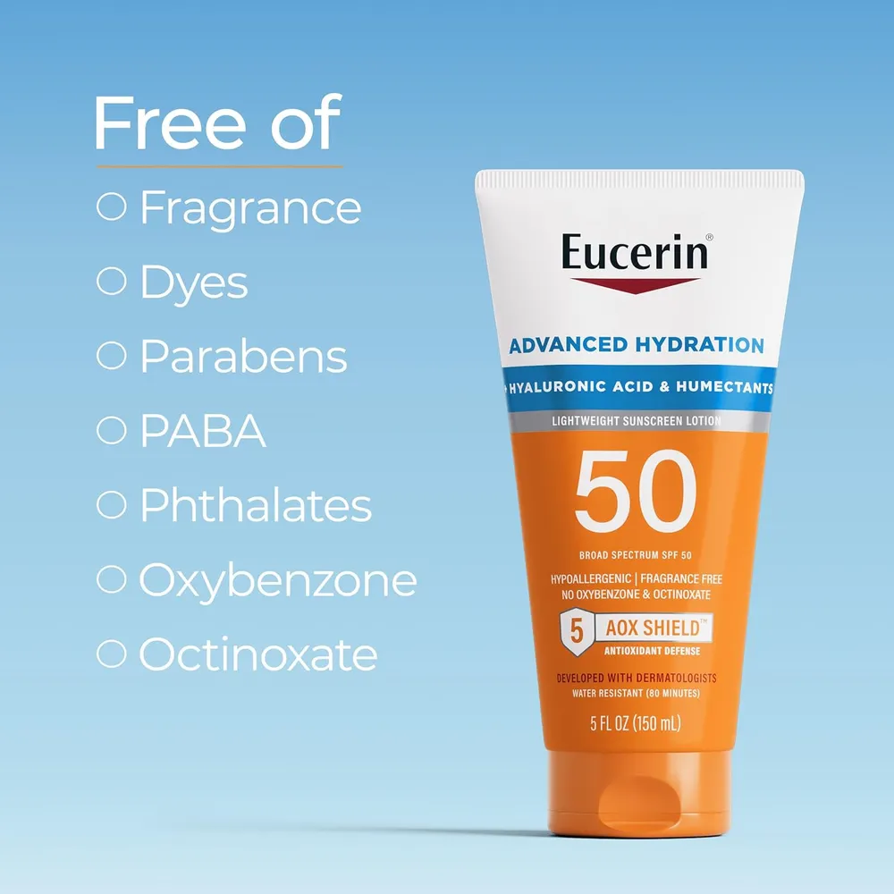 EUCERIN SUN ADVANCED HYDRATION SPF 50 LOCIÓN PROTECTORA SOLAR 5 OZ / 150 ML