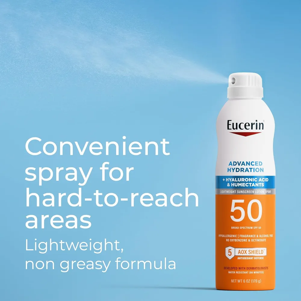 EUCERIN SUN ADVANCED HYDRATION SPF 50 PROTECTOR SOLAR EN SPRAY 6 OZ / 170 GR