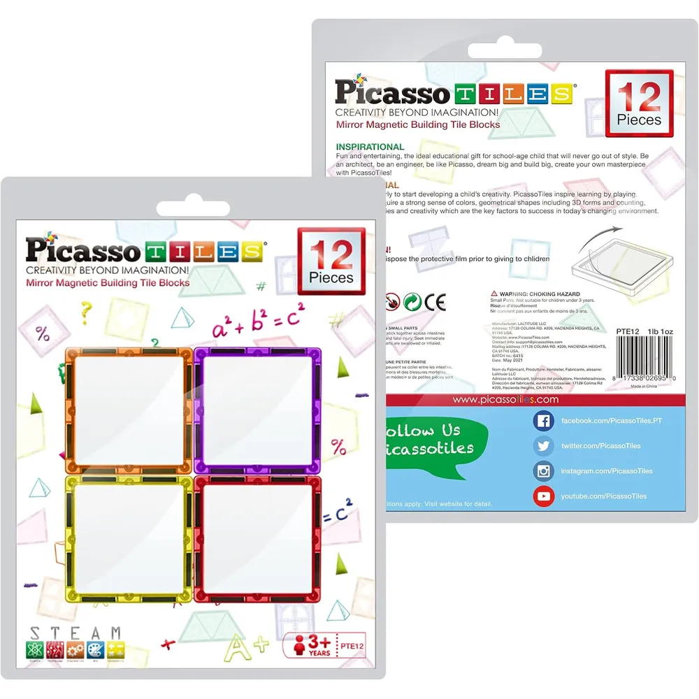 BLOQUES MAGNÉTICOS ESPEJO CUADRADOS EXPANSIÓN PICASSOTILES