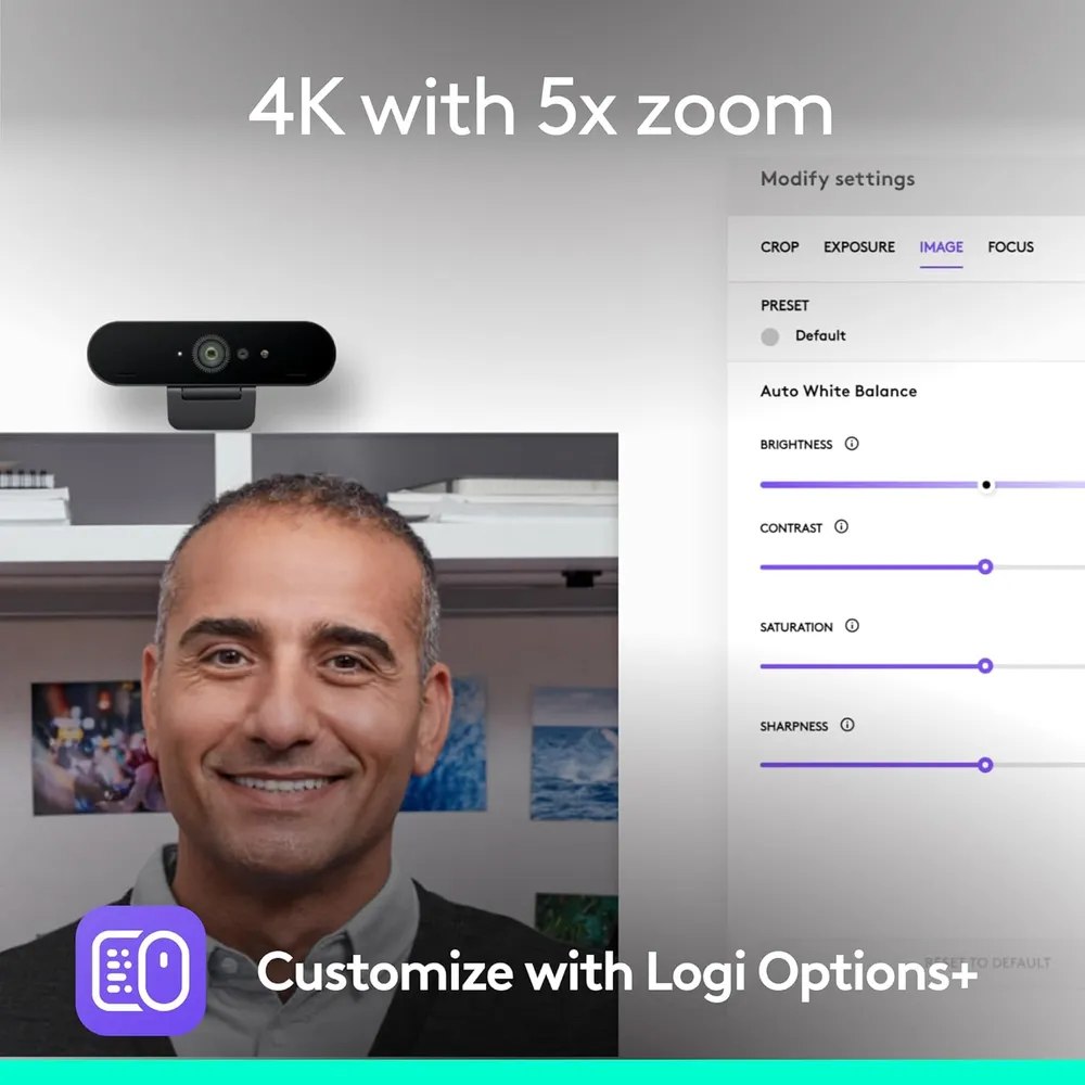 CÁMARA WEB BRIO 4K LOGITECH | NEGRO