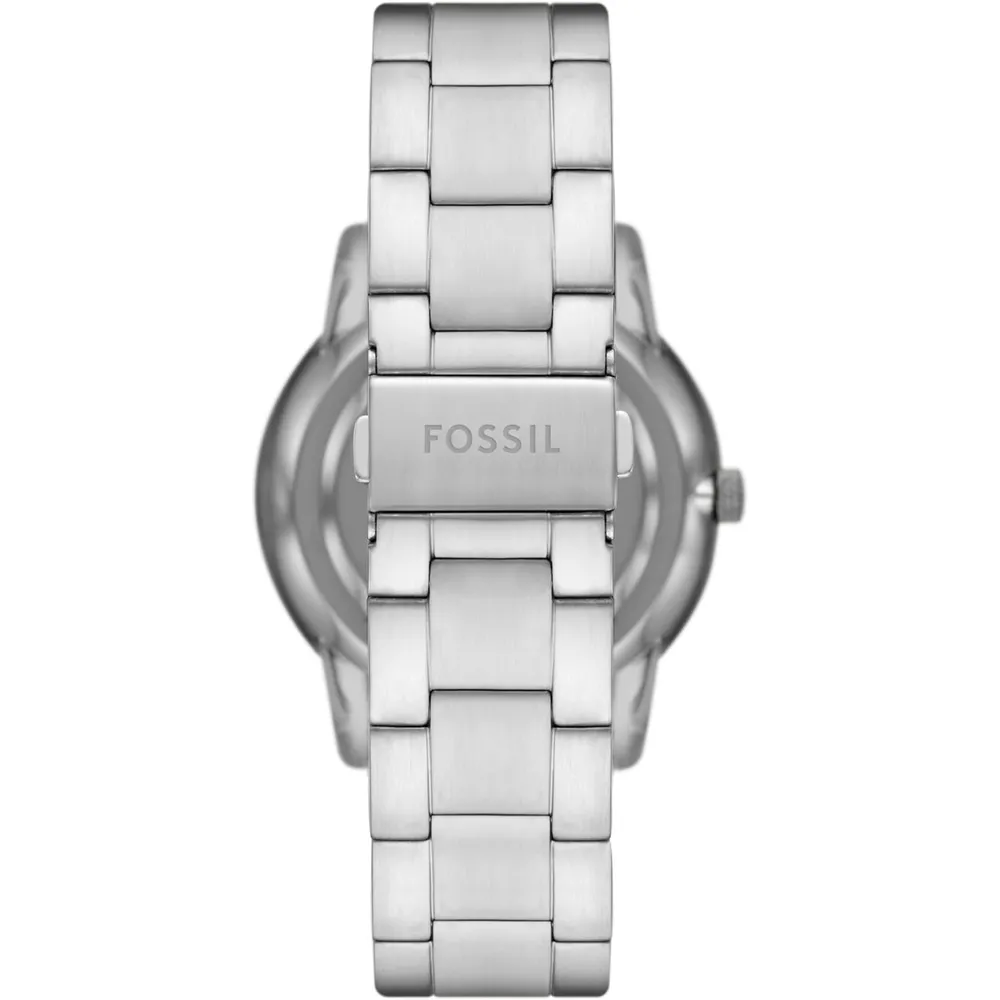Fossil reloj cronógrafo Neutra de cuarzo para hombre y cuero | Plata/ Azul