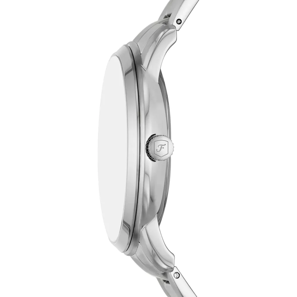 Fossil reloj cronógrafo Neutra de cuarzo para hombre y cuero | Plata/ Azul