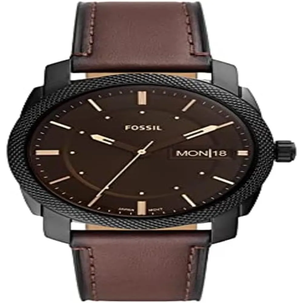 b09nc2nfr9_0_webp.webp Fossil reloj de cuarzo para hombre, caja de acero inoxidable | Marrón