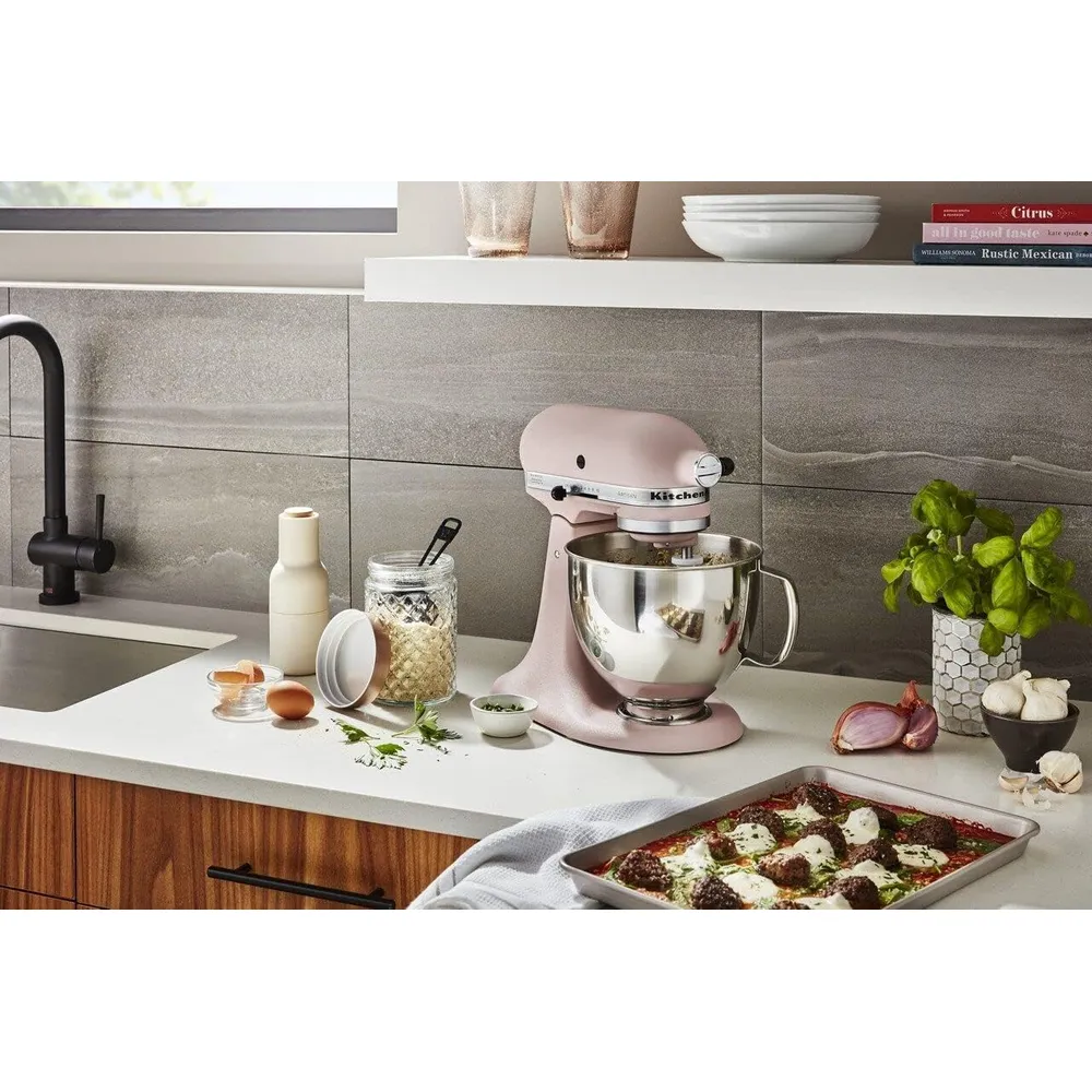 KITCHENAID, BATIDORA DE PIE ARTISAN SERIES 5 QT CABEZAL INCLINABLE | ROSA