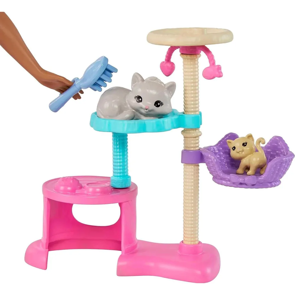 BARBIE MUÑECA CASA CON GATITOS Y ACCESORIOS