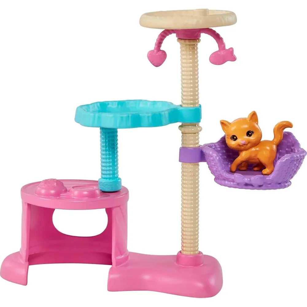 BARBIE MUÑECA CASA CON GATITOS Y ACCESORIOS